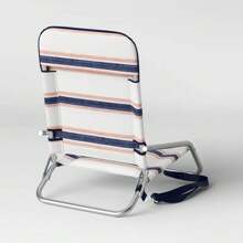 Threshold Outdoor Foldable Armless Sand Beach Chair Water-Resistant Carry Strap