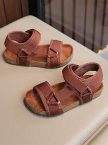 2025 Summer New Kids Shoes, Boys Casual Versatile Beach Sandals, Girls Woven Strap Minimalist Open Toe Sandals