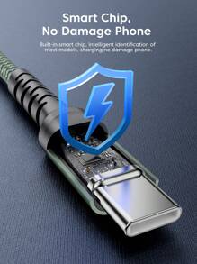 27W Max Fast27W 充电 Type C 线缆 3.1A USB A 至 USB C 快速充电线缆兼容 16/15/15Plus/15 Pro/15 Pro Max、Honor Realme Oneplus OPPO USB Type C 充电线数据线 Advance 快速充电 Forng S24 23 Ultra S22 S21 快速充电-绿色 - 綠色 - 查看 7