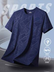 运动户外 T 恤 男士户外服装 春夏服装 运动上衣 短袖 日常休闲 跑步健身 舒适宽松 网球高尔夫 曲棍球 马术 - 黑色 - 查看 3