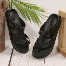 Stylish Women's Summer Slides Adjustable Fit, Thick Soles & Ultra Cushion For Beach & Casual Wear