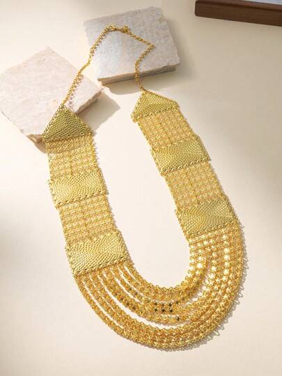 Herseygold 1pc Kurdish Turkish Bride Vintage Women Luxury Necklace Bridal Jewelry