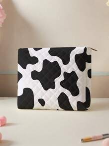 1pc/4pcs Cow Print Pattern Large Capacity Makeup Bag Set, Portable Cosmetic Storage Box, Travel Toiletry Bag, Suitable For Beach, Swimming Pool, Swimwear And Travel Storage - Multicolor - View 10