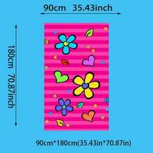 1 件海洋系列动物图案沙滩巾，个性化柔软舒适毛绒沙滩巾 - 彩色 - 查看 26