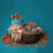 Newborn Cartoon Dinosaur Photography Costume Knitted Photoshoot Hat Set, Baby Unisex Photo Prop Baby Shower Easter Gifts Things For Girls/Boys
