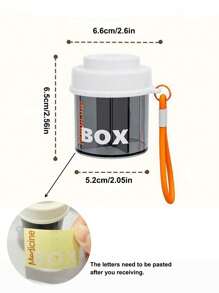 3pcs Portable Sealed Pill Organizer Box, Random Color - Multicolor - View 3