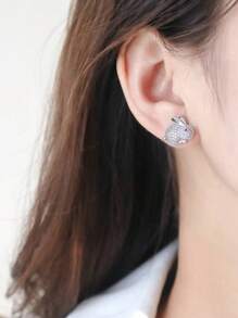 1 Pair Cute Rabbit Ear Clip Earrings, Niche Design Sophisticated Versatile Adorable Earrings - 1 Pair Of Earrings - View 2