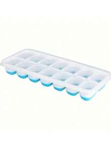 1 matriță din silicon pentru cărămidă de gheață, multicolor transparentă 14/24 tavă de gheață din cărămidă de gheață cu zăbrele, potrivită pentru frigider