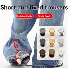 4pcs Non-Slip Metal Clips, Suitable For Pants Hem And Bucket Hat - Easy Install, Secure Fit, Multiple Colors, Pants Leg Bottom Clips Summer Cooling,Beach,Travel