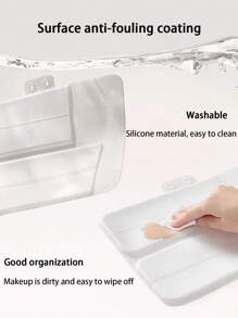 1pc Portable Heat-Resistant Curling Iron Bag, Silicone Hair Straightener Storage Bag, Clip Board Anti-Scalding Travel Pad Bag, Curling Iron Storage Protective Cover, Suitable For Curling Irons, Hair Straighteners And Hair Styling Tools - Multicolor - View 5