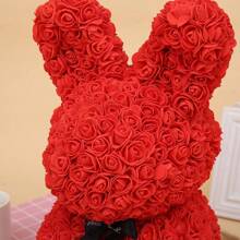 50 piezas de flores de espuma decorativas falsas surtidas de rosas, osos de peluche, unicornios y corazones de 3.5cm, materiales DIY