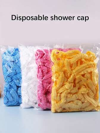 HMQ beauty 50 件/套一次性无菌发网/发帽，适用于艺术化妆、眉毛微刀片、浴帽、弹力浴帽、防水美发沙龙帽、头发护理帽、酒店发帽