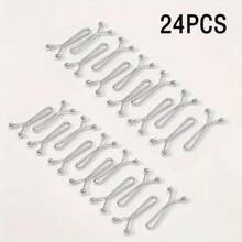 24件/16件/12件/8件/6件隐形U型束腰夹,腰部束腰夹,无需缝纫或钉子,调整裤腰和下摆,固定袖口、窗帘、围巾,适用于日常生活、衣服、裙子、头巾和各种场景 - 彩色 - 查看 19