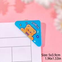 2 个卡通角形回形针，学生试卷、文件、备忘录文件夹可爱文具活页夹 - 彩色 - 查看 15