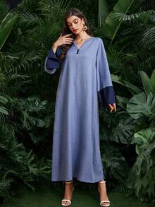 Modisches und elegantes Damen Lässig Kleid für Frühling und Sommer, retrofarben, mit Knopfleiste vorne, gespaltene Manschette, geeignet für lässige Frühjahrsbekleidung, einfaches und elegantes Kleid