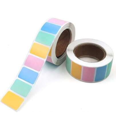 800 张彩色贴纸标签，防水自粘标签，用于手写姓名、身份标签、组织和分类