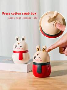 1-3pcs Cartoon Rabbit Toothpick Holders, Household Press Type Toothpick Dispenser, New Fashionable Rabbit Style Toothpick Bottle, High-End Creative Household Toothpick Canister With Press Dispenser Travel Essentials Travel Accessories Travel Must Haves