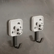 时尚粘性可爱熊猫挂钩：用于毛巾和衣服的壁挂式浴室配件