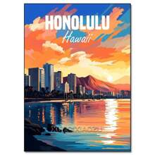 1 张城市旅行墙面艺术海报是装饰酒吧、咖啡馆和家庭的完美礼物，配有帆布艺术框架