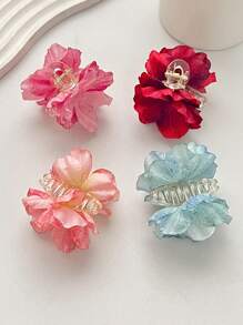 1pc Dried Rose Flower Hair Clip Claw For Women, Cute And Elegant Hair Accessories Suitable For Daily Use
