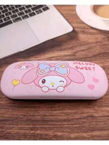 Sanrio Astuccio per occhiali carino con il personaggio Kuromi viola per donna, organizer per gioielli e occhiali da sole rosa con stampa My Melody, resistente e compressibile, accessorio portaocchiali estivo blu Cinnamoroll essenziale per auto e viaggio, portaocchiali da scrivania per scuola e ufficio, articoli Pochacco, regali di gruppo per damigelle, infermiere e insegnanti, regali per ragazze per vacanze e compleanni, articoli autorizzati Sanrio.