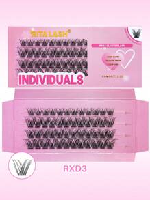 RITALASH 48/80PCS D Curl RITALASH Cluster Lash DIY 6 Styles Eyelash Extensions D Curl Long Individual Lashes Mixed Tray Lash Clusters Extensions DIY Cluster Lash At Home Lash Clusters,Eye Lash Clusters,Individual Eyelashes,Lashes,Fake Lashes