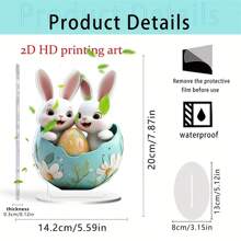 Easter Desk Decorations Adorable Bunny Easter Egg Table Sign Ornaments For Home