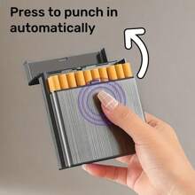 1 pièce Étui à cigarettes personnalisé haute capacité 40 cigarettes, boîte à cigarettes en alliage personnalisée, cadeau pour amoureux, famille, amis
