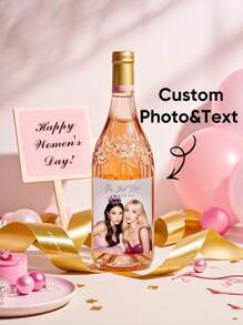 1 Pegatina personalizada para botella de vino con foto y texto, regalo para el Día de la Mujer, etiqueta con foto personalizada, pegatina de estilo "besties" personalizada, etiqueta "sis" personalizada, pegatina para botella con foto y texto personalizado, pegatina personalizada, etiqueta para boda, pegatina cuadrada, etiqueta de calcomanía de color, regalo para él/ella, idea de regalo para el Día de San Valentín, Día de la Madre, Día del Padre, cumpleaños o aniversarios, regalo de boda, regalo de pareja, mejor regalo para las mejores amigas