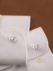 2pcs Custom Groomsmen Cufflinks, Personalized Initial Letter Cufflinks, Groomsmen Gift, Customized Art Monogram Cufflinks, Best Gift For Men, Birthday, Christmas, Halloween