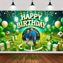 1pc Customized Birthday Background Cloth, Soccer Theme Party Banner, Personalized & Name, Birthday Party Backdrop, For Celebration, Anniversary, Birthday Party Decor, Men's Happy Birthday Hanging Decorations, Custom Birthday Party Backdrop With Photo, Age, Etc. Mother's Day Graduation,Multi-Functional,Durable,Ornamental,Reusable,Exquisite,Stylish,High-Quality,Colorful,Modern,Custom,Personalized,Unique,Home Refresh,Customized Party Backdrops