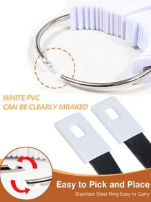 Real Hair Color Swatches Straight Hair Extensions, For Color Testing, Suitable For Dyeing Tests, Professional Hairdressing Accessories, 30pcs/Set, Hair Bundle Testing, Natural Black #613 #4 - Multicolor - View 2