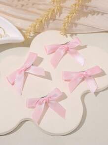 8 件套女士发夹，粉色蝴蝶结，时尚可爱发夹，蕾丝优雅发夹，Y2K 芭蕾风格发饰，休闲