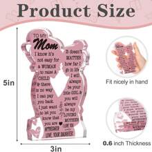 1 Pc Acrylic Plaque Sign 15x12cm Mom Gifts From Daughter Christmas Gift For Mom, Mom Birthday Ideas Gift Cool Mother's Day Gifts From Daughter Best Mom Ever Gifts New Mom Single Mom