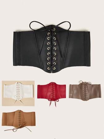 Corn Callus Lace-Up Faux Suede Waist Belt For Kids