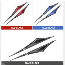 2pcs Side Doors Blade Car Sticker Automotive Decorative 3D Metal Personalization Stickers For BMW Benz Toyota Chevrolet - one-size - View 5