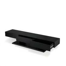 Follian Black Finish TV Stand