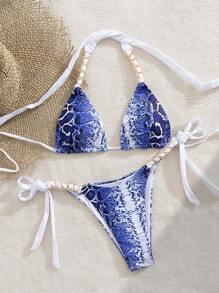 New Arrival Women European & American Style Bikini Summer Vacation Beach - Blue - View 7