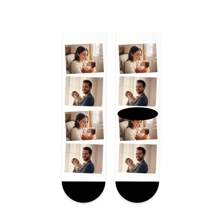 1 Pair Customized 3D Printed Portrait/Photo Socks, Unisex Personalized Novelty Crew Socks, Interesting And Unique Gifts For Easter, Women's Day, Father's Day, Celebrations, Parties, And Special Occasions - Multicolor - View 8