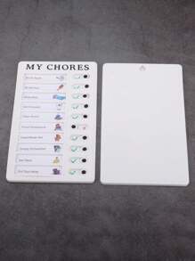 1pc Self-Discipline Check-In, Study Table, Good Habit Formation Plan, Summer Task Time Checklist Plan Office And School Supplies Great Gift For Family And Friends!