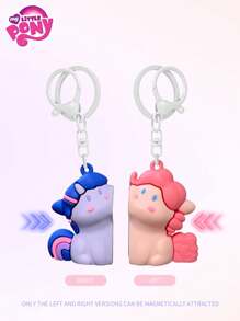 1 件小马宝莉磁性钥匙扣，可爱卡通贝基公仔吊坠，情侣、女友、学生礼物，小吊坠 - 彩色 - 查看 7