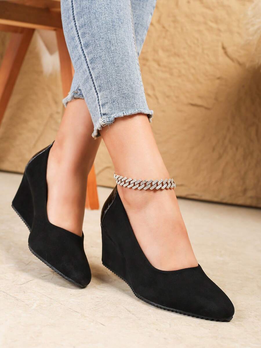 2025 Novos Sapatos de Primavera Femininos Sapatos de Trabalho de Escritório Biqueira Redonda Sapatos Confortáveis de Fundo Macio Salto Médio Plataforma Rasa Bombas