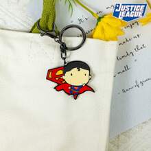 Justice League 正义联盟钥匙扣，DC 卡通英雄蝙蝠侠超人神奇女侠闪电侠钥匙扣，多功能时尚卡哇伊钥匙扣，适用于日常生活汽车钥匙、手机、相机、钱包、徽章卡、腕带钥匙扣、生日派对礼物复活节礼物[官方授权]