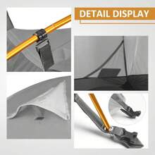 Tienda de Campaña 1-2 Personas Ligera Impermeable, 2 Puertas Fácil de Instalar, para Senderismo Montañismo y Copa Mundial 2026 - 1P-Verde - Ver 12