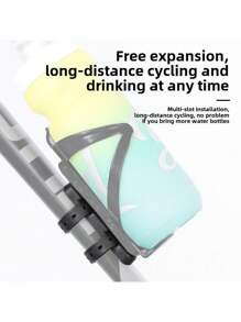 Adaptador de soporte para botella de ciclismo, base de conversión de jaula de botella de silicona gel para carretera y MTB sin instalación de agujeros para fijar la botella de bicicleta
