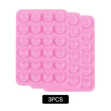 3pcs Silicone Suction Cup Square Single-Sided Silicone Suction Cup Multi-Functional Mobile Phone Leather Case Silicone Mobile Phone Suction Cup Holder Compatible With IPhone, Android Phone, Gift For Birthday, Family, Friends Phone Holder, Phone Stand, Phone Accessories