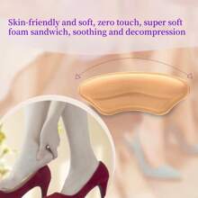 Heel Sticker Anti Drop Heel Artifact Anti Wear Foot High-Heeled Shoe Sticker Heel Sticker Half Size Pad Women's Adjustable Shoe Size Big Change Small - Multicolor - View 4