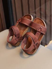 2025 Summer New Kids Shoes, Boys Casual Versatile Beach Sandals, Girls Woven Strap Minimalist Open Toe Sandals
