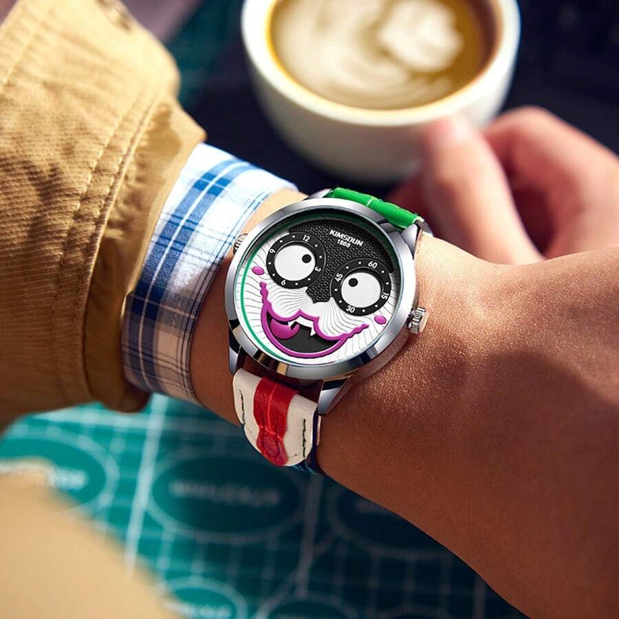 New Arrival Popular Men's Clown Themed Fashionable Quartz Wrist Watch