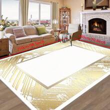 [Crystal Fleece 700g/㎡ Dotted Bottom 5mm Thickness] European-Style Living Room Bedroom Carpet, Washable, Non-Slip, Stain-Resistant Backing, Suitable For Bedroom, Dining Room, Kitchen, Office, Entrance, Living Room, Farmhouse Decoration, Indoor & Outdoor